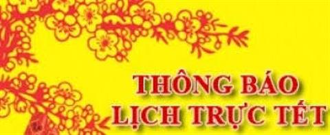 Lịch trực Tết Canh Tý 2020.